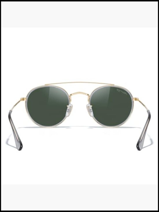 Metal Frame Polarized Sunglasses Retro Round Double Bridge main image 7